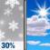 Tuesday: Chance Snow Showers then Mostly Sunny